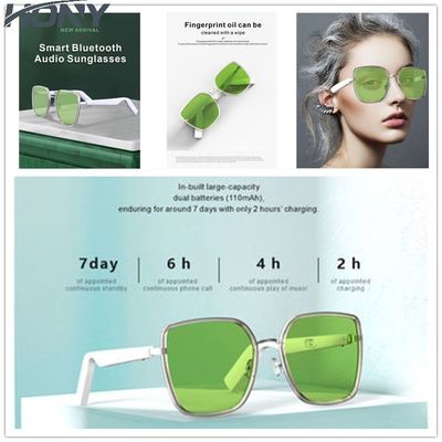 Ασύρματη πράσινη μουσική 1506 ομιλητής έξυπνο Eyewear Bluetooth για το ταξίδι