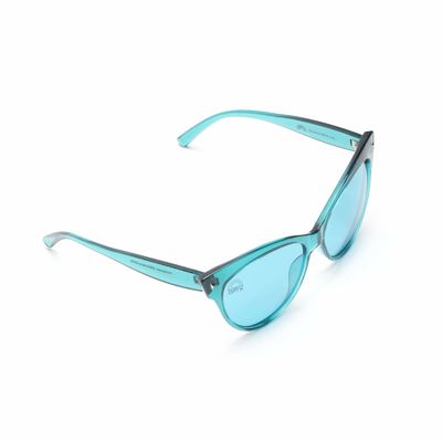 Τα μπλε ελαφριά γυαλιά θεραπείας φακών Aqua πλαισίων PC Cateye για χαλαρώνουν