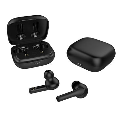 Μαύρο Bluetooth 5,0 ασύρματο TWS ακουστικό 40mAh ακουστικών PAU1623