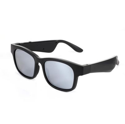 Έξυπνος ακουστικός γυαλιών ηλίου ομιλητών φακός καθρεφτών Bluetooth Eyewear ασημένιος